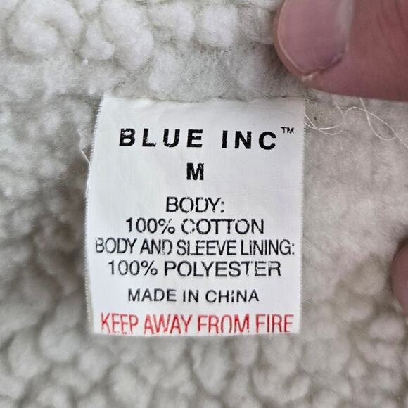 Cross Hatch Series 55 Chunky Knit Sweater Jacket Sz M Sherpa Line Thermal Ivory - Picture 12 of 16